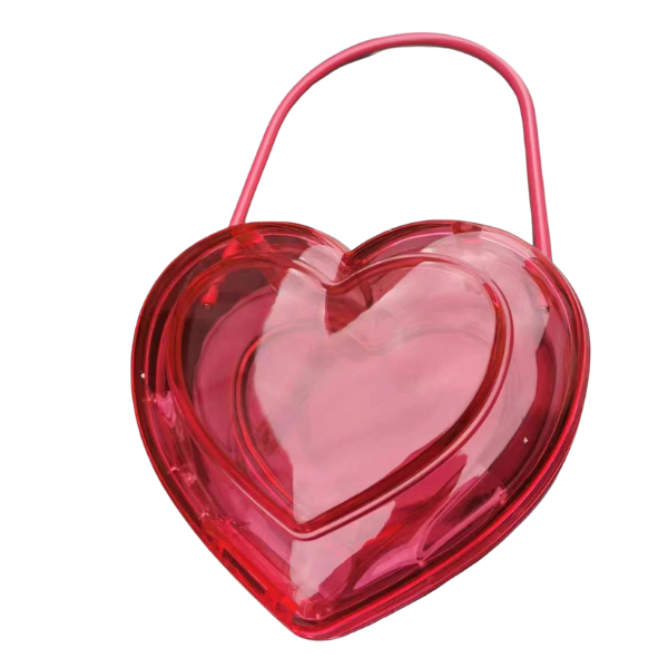 heart shaped acrylic bag 