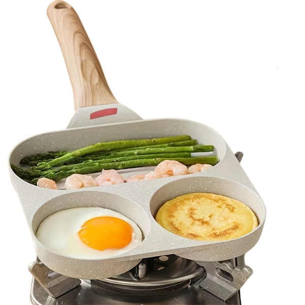 Multipurpose Non-Stick Frying Pan: Perfect for Eggs and Bacon Simultaneously!