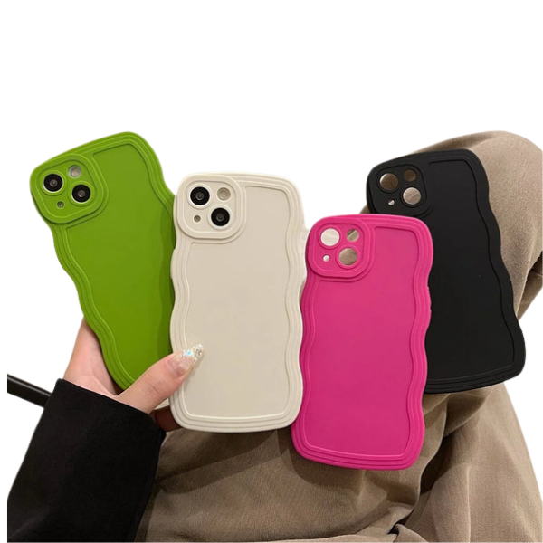 Funda protectora ondulada rizada: ¡Protege tu iPhone con estilo y suavidad! 