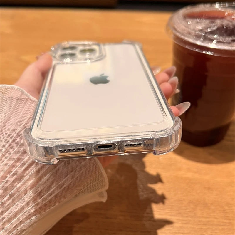 Funda transparente a prueba de golpes para iPhone 