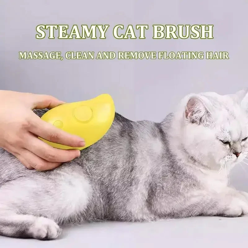 Cat and Dog Steam Brush, Electric Massage Sprayer, 3 in 1.