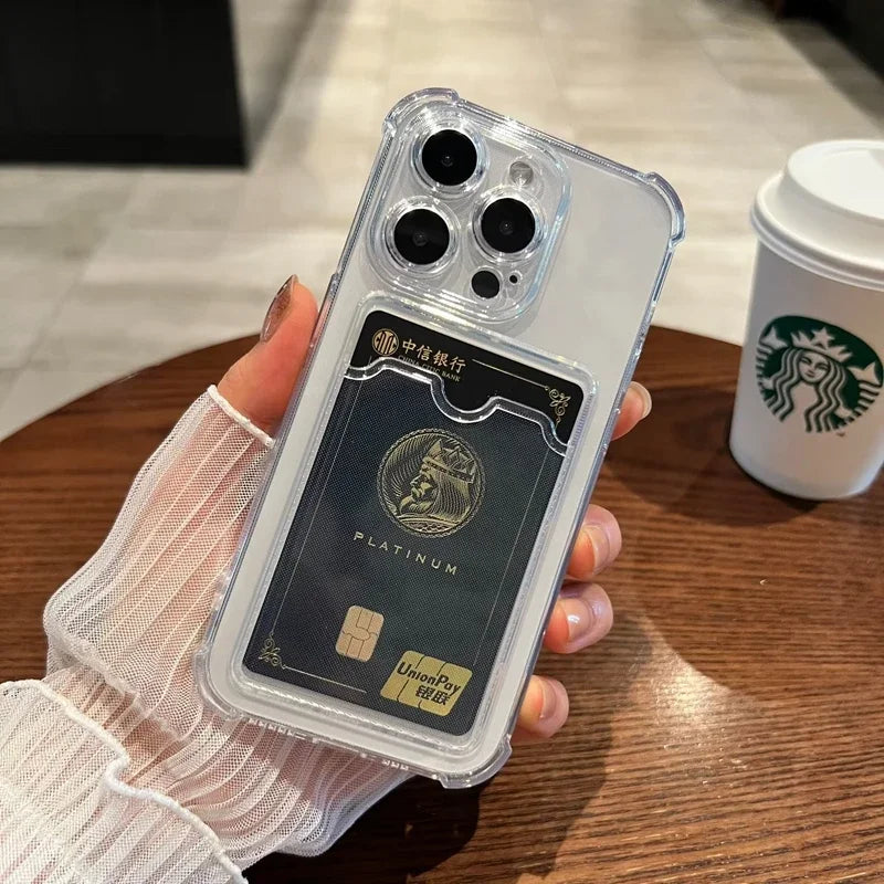 Proteção Luxuosa: Capas Transparentes de Cartão Macio para iPhone - Elegância e Segurança para Todos os Modelos"