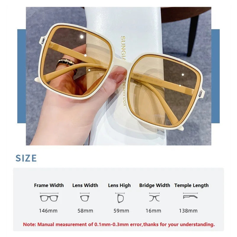 "Revive la elegancia atemporal: gafas de sol vintage: lujo, estilo y protección UV en un clásico con espejo de montura grande".