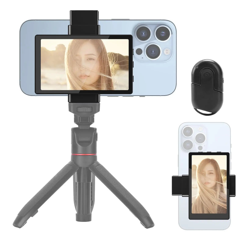 Monitoree la pantalla usando la cámara trasera del teléfono, selfie, vlog, transmisión en vivo, TikTok, compatible con iPhone, TikTok 