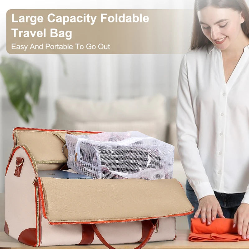 Travel in Style: Large Capacity Travel Bag for Women is multifunctional and has multiple compartments. 